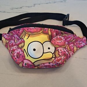 The Simpsons Pink Donut Homer Simpson Animated TV Show Collectable Fanny Pack